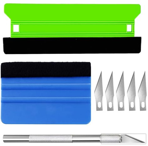 8 Pcs Car Vinyl Wrap Squeegee Smoothing Tools Efficient Application Vinyl Wrap Tool Kit Window Film Tools for Glass Film, Car Tint, Wallpaper Hanging