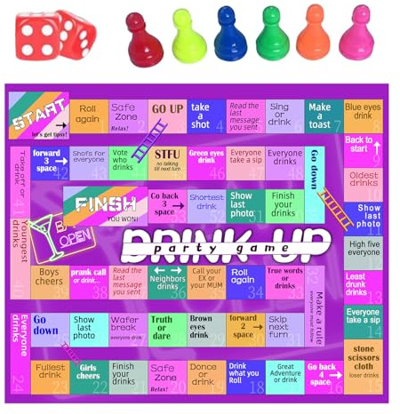 Adult Dice Challenge - Erwachsene Trinkspiele, familienfreundliches Getränkspiel | Interaktive Aktivitäten der Family Party, Multiplayer -Trinkspielset, Halloween -Spiele für Veranstaltungen und