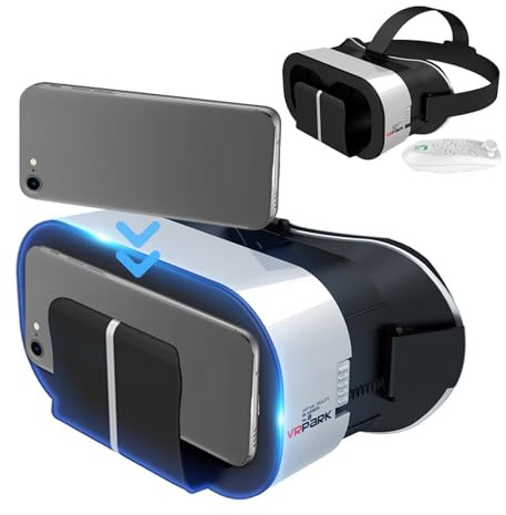 Cuffia telefonica – Occhiali 3D per realtà virtuale scalabile, dispositivo | di visualizzazione ad alta definizione, strumento di esperienza visiva immersiva, accessorio per teatro mobile regolabile