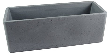 PP Plastic 140-80-42 Pflanzkübel Cube Box, Stony Grau, 79x29xH27,5 cm