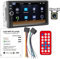 2 DIN Radio de Coche 12V Auto Audio, 7 Pantalla Táctil 1080P MP5 Reproductor Estéreo Mirror Link/SD/TF/USB/FM/Bluetooth/MP3/AUX in con Cámara de visión Trasera 7018B