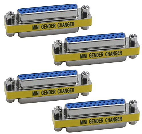 Antrader 4Pcs DB25 25 Pin RS232 Serial Port Female - Female Gender Changers