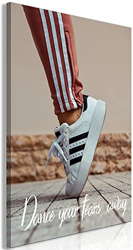 murando - Wandbilder Jugendzimmer 60x90 cm 1 tlg - Wand Deko Vlies Leinwand Bilder Groß Wanddeko Wohnzimmer Schlafzimmer Kunstdrucke - Mädchen Tanz Dance Schuhe i-C-0135-b-a
