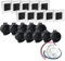 Premium Set LED Wandeinbaustrahler schwarz Treppenlicht Wandstrahler Treppenbeleuchtung Satinglas für Treppen, Möbel, Flur etc. eckig quad inkl. Up-Dose und Trafo für 230V warmweiß WB1B (10er-Set