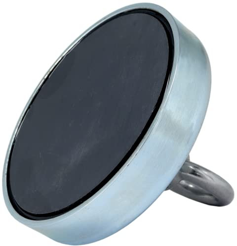 Bergemagnet 130KG - Ösenmagnet Mit M14 Gewinde - 125mm Durchmesser mit Öse - Topfmagnet - Super Stark Power Magnete zum Magnetfischen