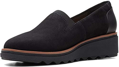 Clarks Women's Sharon Dolly Loafer, Black, 4.5 UK