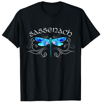 Sassenach Libelle Gälisches schottisches Design T-Shirt