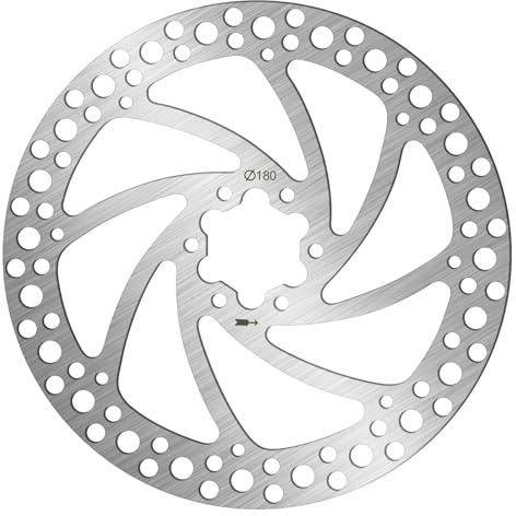 BUCKLOS 140mm 160mm 180mm 203mm MTB Disc Brake Rotor with 6 Bolts, Bicycle Brakes Stainless Steel Rotors M5 Screws, Opposite Hole Distance 44mm, fit Mountain Road Bikes MTB BMX