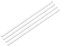 sourcing map 3mmx200mm Transparent Transparent Solide Acrylique Rond Barre PMMA Barre 4Pcs