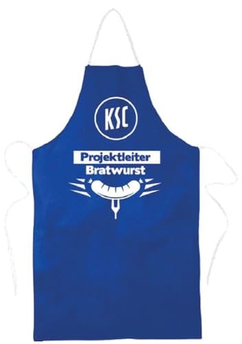 Karlsruher SC Grillschürze - Projektleiter Bratwurst - Kochschürze blau, Schürze KSC - Plus Lesezeichen Wir lieben Fußball