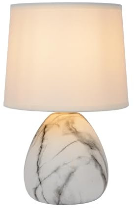 LUCIDE MARMO - Tischlampe - Ø 16 cm - 1xE14 - Weiß