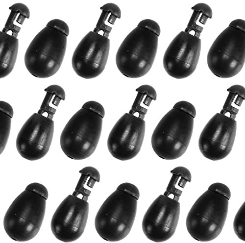 SF Instantly Shock Beads Quick Change Beads Fishing Connector for Carp Fishing Feeder Hook Links 50Pcs Large Black