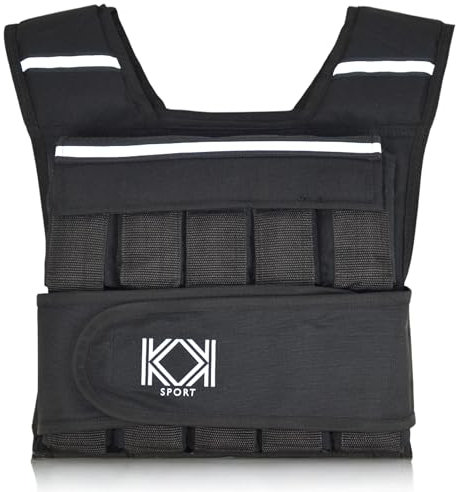 KK Weighted Vest 10kg, 20kg Adjustable Fitness Strength Training Workout Exercise (10Kg)