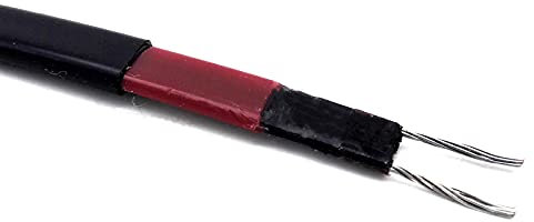 1~20 Meters 12V 24V 36V 48V DC Self-regulating Heating Cable Low Voltage Heat Trace Cable for Freeze Protection 20 meters 12V