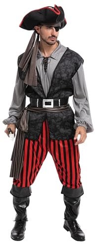 Spooktacular Creations Piratenkostüm für Erwachsene, Halloween Kostüm Männer, Herren, Kostümparty, Trick oder Treating, Cosplay-Party-S