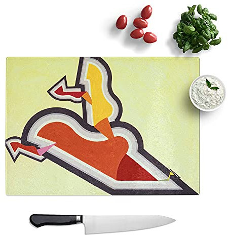Study in Rhythm by Joseph Schillinger - Textured Chopping Board - Worktop Saver - Cutting Board - Heat Resistant, Shatterproof and Hygenic - 39 x 28.5 cm