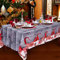 Weihnachtstischdecke, 180 x 150 cm Rechteckige Lang Weihnachten Tischdecke Tischläufer Grau Xmas Tischdecke Esstischdecke, Groß Abwaschbar Weihnachts Tischdecke Tischtuch für Tischdekoration