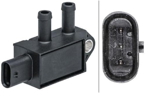 HELLA 6PP 009 403-221 Sensor, Abgasdruck - 3-polig - geschraubt | Kompatibel mit: AUDI A3, A3 Cabriolet, A3 Limousine, A3 Limousine, A3 Sportback, A3 Sportback, A4 Allroad B9, A4 B9