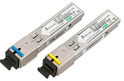 Extralink WDM SFP Modul Singlemode 1.25G SC 1310/1550nm bis 3km – Kompatibel mit HP ARUBA – Gigabit Transceiver für Switch Router