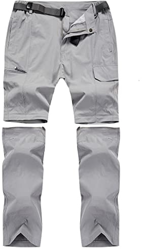 CARWORNIC Herren Wanderhose Zip Off Atmungsaktiv Abnehmbar Trekkinghose Leichte Sommer Outdoorhose