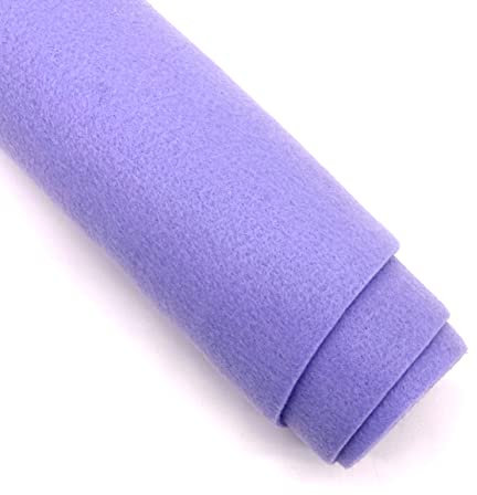 Ice Fabrics Bastelfilzstoff, Meterware, 183 cm breit und 1,6 mm dick, weicher und strapazierfähiger liliakfarbener Stoff für Bastelarbeiten, Dekorationen und mehr, 2 m, Lila