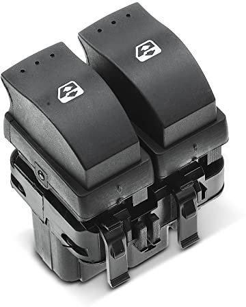 Frankberg Interruptor de elevalunas delantero izquierdo, Botonera elevalunas compatible con Movano 1998-2014 Vivaro 2001-2014 Laguna II 2001-2007 Master II 1998-2021 Trafic II 2001-2021
