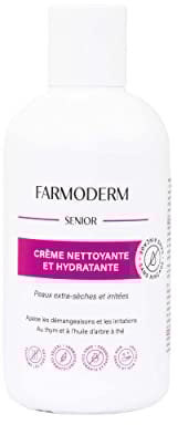 Farmoderm Gel Douche sans Rinçage & Hydrante pour les Personnes Agées - Crème nettoyante antibactérien & anti-odeur pour les peaux sèches & sensibles - Pour les personnes âgées, alitées, incontinentes