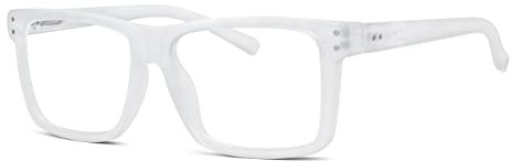 Eyekepper Oversized Reading Glasses Square Large Frame Readers for Men and Women - Transparent +1.50