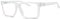 Eyekepper Oversized Reading Glasses Square Large Frame Readers for Men and Women - Transparent +1.50