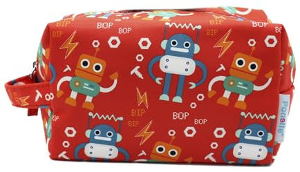 PONETTE - Trousse de toilette pour enfant, garçon, fille, adolescent, amusant, sac de toilette, trousse de voyage, trousse, marque espagnole, rouge, Trousse de toilette pour enfant