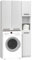WHATSIZE ENTERPRISE – Marpol - White Wide Washing Machine Storage Surround – Wooden Laundry Cupboard with Shelves - Organise Essentials & Detergents- Furniture to Complement Modern Décor