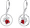 Paw Print Leverback Ohrringe Sterling Silber Hund Pfote Pudel Katze Welpe Dangle Drop Ohrringe Tierschmuck für Frauen Mädchen Kinder