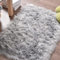 JXLOULAN Faux Lammfell Schaffell Teppich Grau 60x90 cm, Longhair Flauschiger Teppiche Wohnzimmer Deko Weicher Fell Carpet für Stühle Sofa Schlafzimmer Kinderzimmer