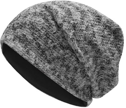 ZLYC Summer Long Slouch Beanie Leicht Weich Jersey Mütze für Damen und Herren(Gemischtes Grau),Einheitsgröße