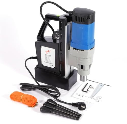 Trapano Magnetico 1680 W | Carotatrice Fresatrice Colonna Elettromica 3-28mm | 300 RPM Velocità mandrino (velocità a vuoto) Trapano a carotaggio magnetico