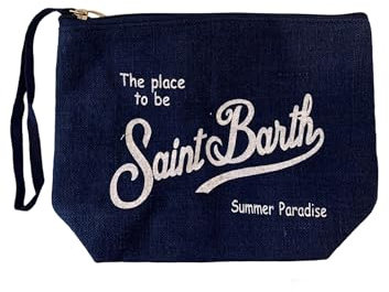 Saint Barth Mc2 ALINE LINEN pochette in lino LINEN 61 BLUE NAVY - U