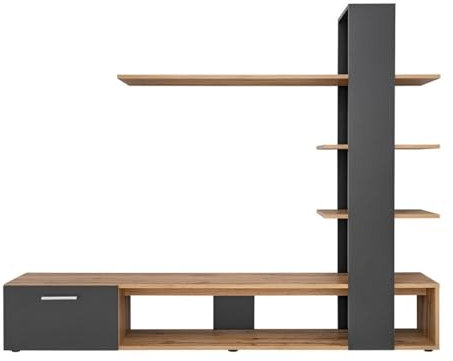 Meublorama Mobile TV Cleo – Libreria e scaffali integrati