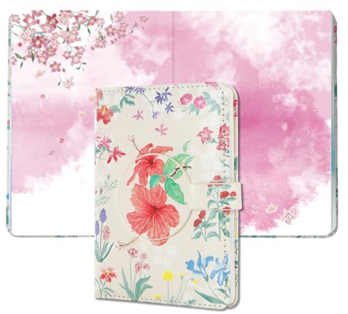 siixu Pretty Small Notebook for Women - A6 Travel Journal with Unique Floral Illustrations, Unlined Pages for Creative Writing