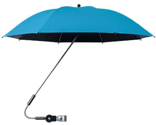 Ombrelle pour poussette - Parasol pour poussette avec protection UV, auvent imperméable à 360 degrés | Poussette extra large avec parasol et pince pour protection solaire, (bleu, rose,