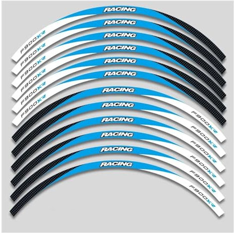 Motorradaufkleber Motorrad Radnabe Streifen Aufkleber Wetterfeste Reflektierende Aufkleber Felgen Geändert Dekorieren Zubehör Für F900XR F900 F 900 XR Felgenrandaufkleber(X-13)