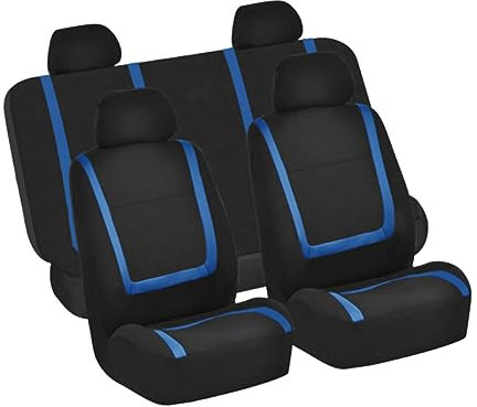 VINTORKY 9stücke Teiliges Universelles Autositzbezug Dicke Verschleißfeste Autositzschutzmatte Für Auto-innenräume Blau Kompatibel Mit Pkw Lkw Suv