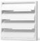 Adair 150mm (6 Inch) Square Gravity Vent Cover – External Measurements 175mm x 175mm External Grille, Anti-Backdraft Shutters, White ABS Plastic, Easy to Install for Ducting, HVAC, and Extractor Fans