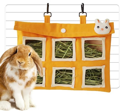 Kaninchen -Hay -Bag - Hasenfutter, Heuspender für Kaninchen | Kaninchen kratzfest-resistenter Heu ernährter Fütterungssack, Chinchilla-Käfig-Zubehör, große Kapazität Tierfutterschalen für Chinchillas-