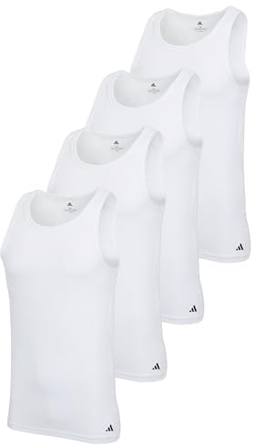 adidas Herren Tank Top Unterhemd langlebig feuchtigkeitstransportierend 4 er Pack