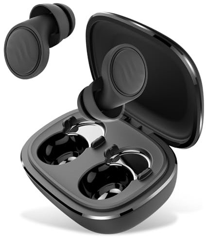 Ear Plugs for Sleep, 35dB Noise Cancelling Hearing Protection Earplugs with Single/Double EarTips, Reusable Silicone Ear Plug, 4 Sizes XS/S/M/L and Carrying Case for Sleep, Travel