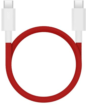 OnePlus cavo usb type-c magnetico, da tipo C a tipo C 10A, 1,2 m, intrecciato rosso, supporta la ricarica rapida da 100 W, 15/15R/13/13R/Nord5/CE5