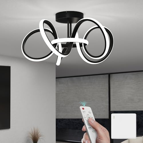 Mai & Mai Deckenlampe Wohnzimmer 65W dimmbar Deckenlampe mit Fernbedienung