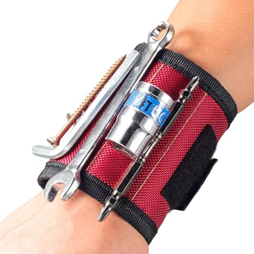 Magnetic Wristband Cool Gadgets Magnetic Storage Wristband | Small Tool Organizer Belt for Boyfriend Grandfather Uncle Husband Birthday Christmas New Year Holiday