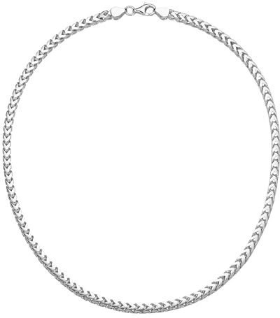 Smart Jewel Kette Kette Fantasiekette 4-kant diamantiert, massiv, Silber 925