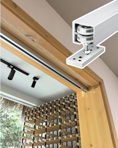 Bifold Sliding Door Hardware Track Kit - Folding Wardrobe System for Cabinet and Patio Doors, Complete Gear Kit for 2 or 4 Door Installation